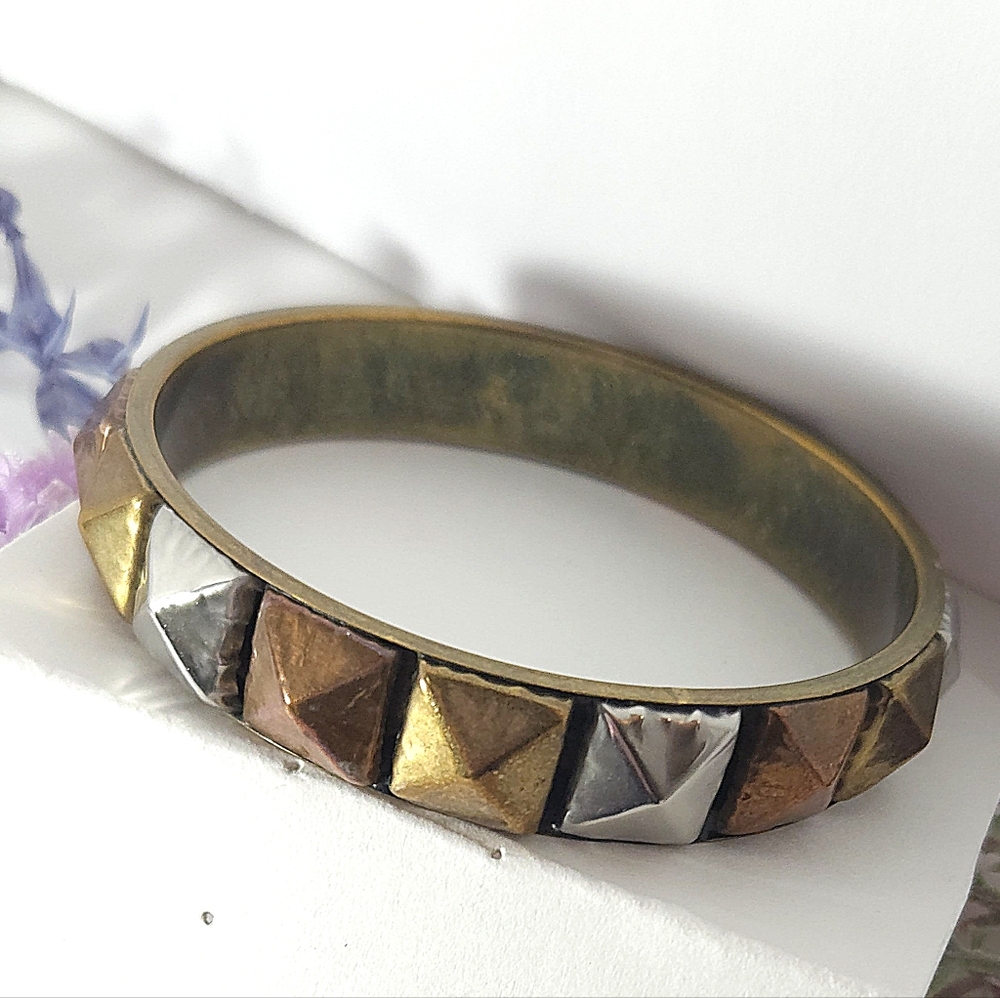 Gold and Silver Studded Bracelet